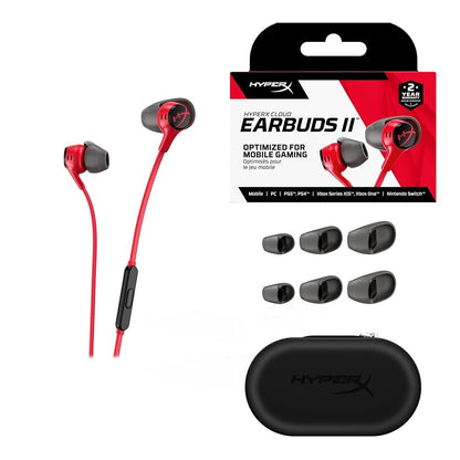 HyperX HyperX Cloud Earbuds II | Bedrade In-ear Gaming Headset | 3.5mm | Rood - Matmuis - Matmuis