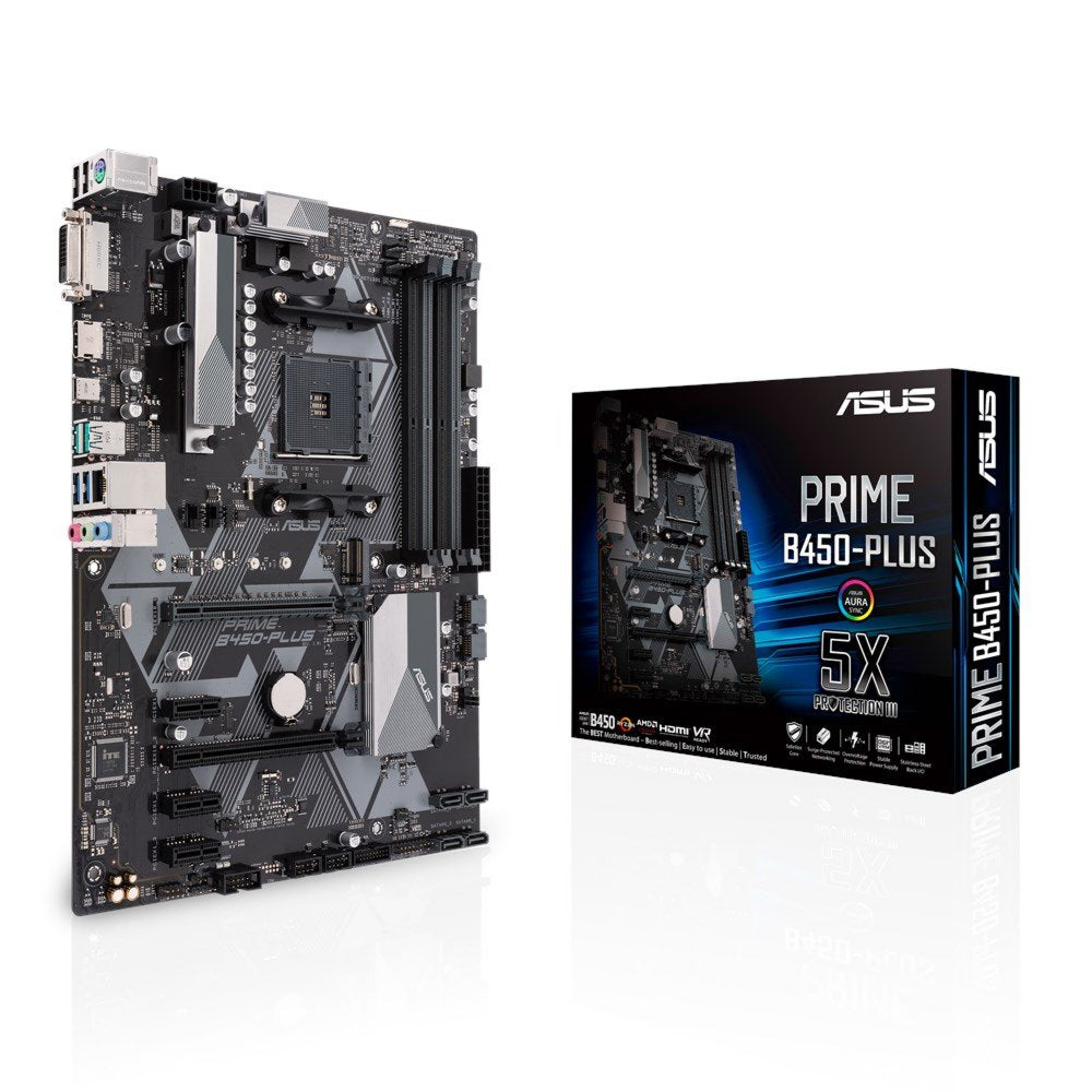 ASUS PRIME B450-PLUS | Socket AM4 | AMD B450 | 4xDDR4 | ATX | Moederbord - Matmuis - Matmuis