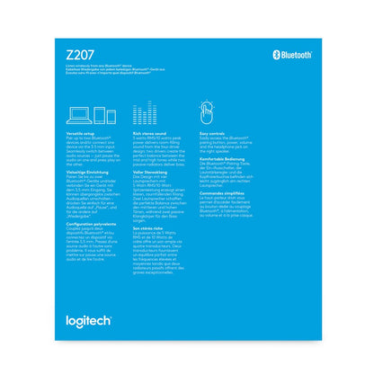 Logitech Z207 | 2.0 Bluetooth Luidsprekerset | 5W RMS | Draadloze Overgang | Zwart - Matmuis - Matmuis