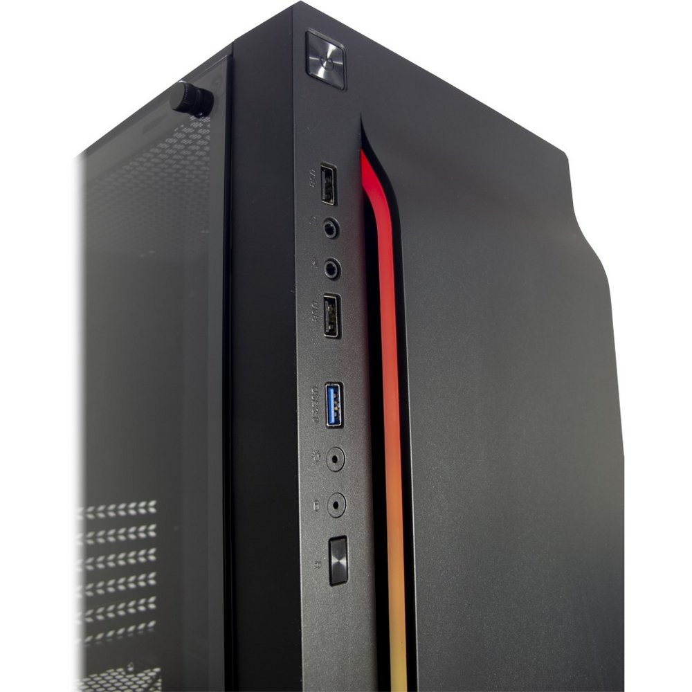Inter-Tech A-3411 Creek RGB | Midi Tower | Zwart - Matmuis