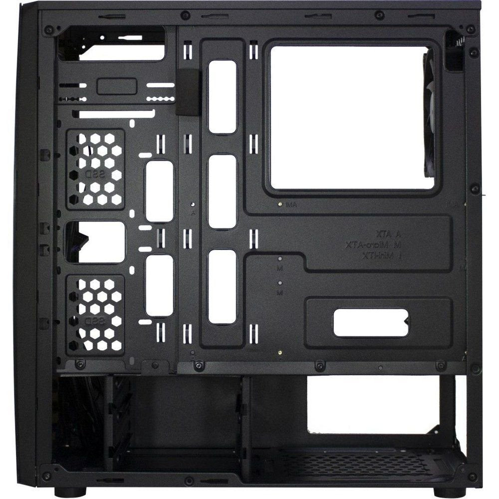 Inter-Tech Thunder Blue Light | Midi Tower Case | Zwart | RENEWED - Matmuis