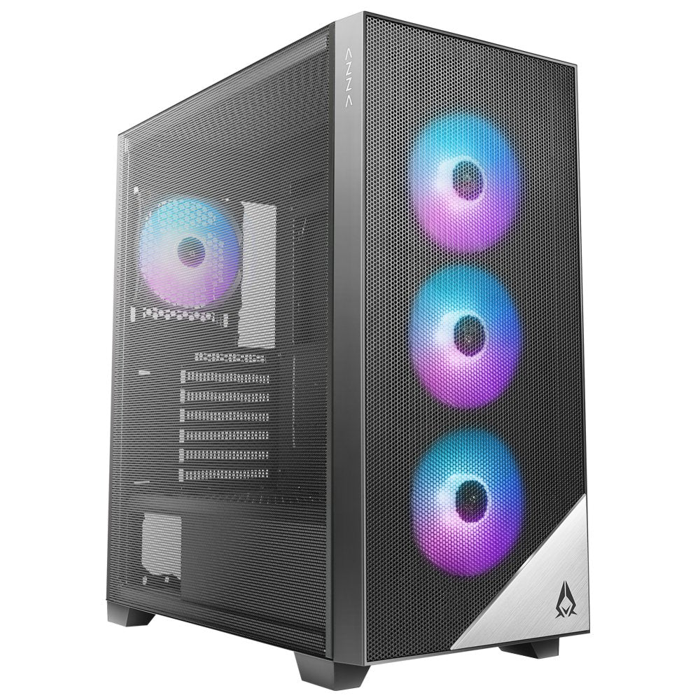 Azza Aero 480 RGB | Midi Tower Case | Zwart - Matmuis