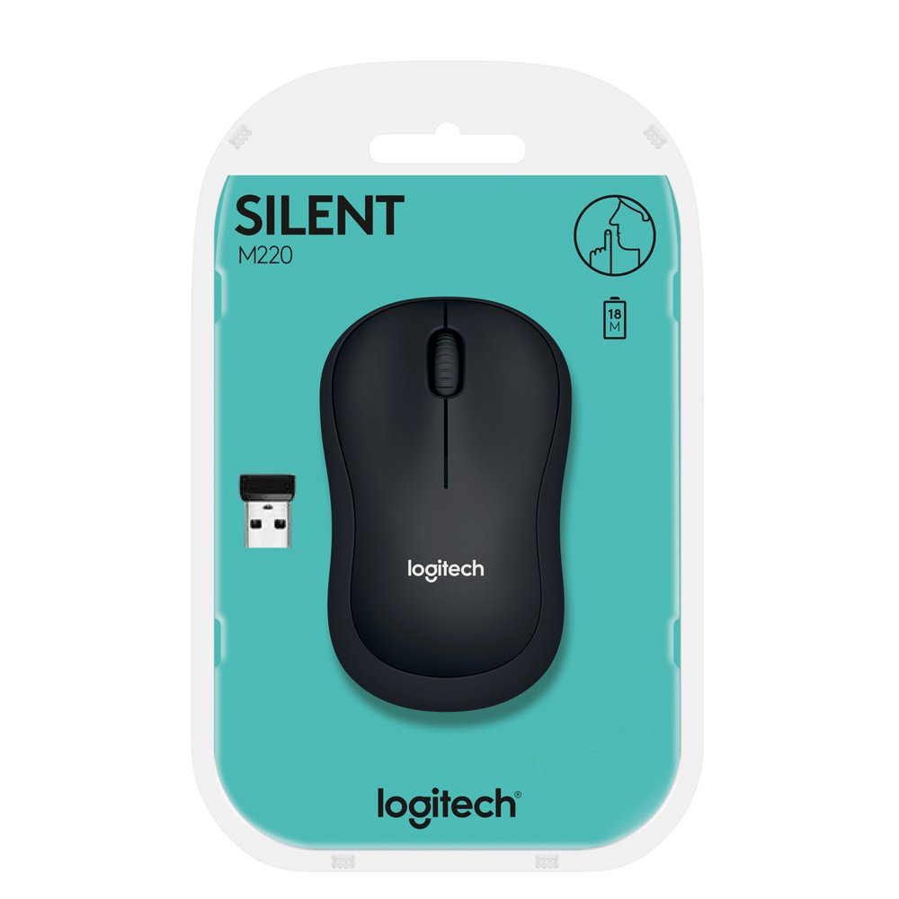 Logitech M220 | Draadloze Muis | Links- en Rechtshandig | RF | 1000 DPI | Grijs - Matmuis - Matmuis
