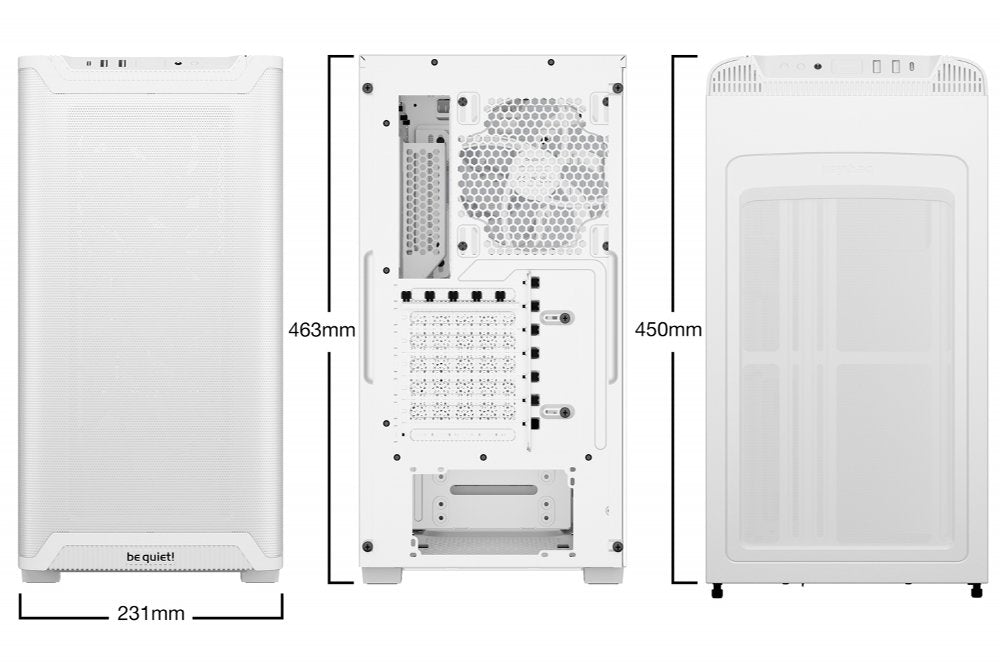 be quiet! PURE BASE 501 LX RGB | Midi Tower Case | Wit - Matmuis