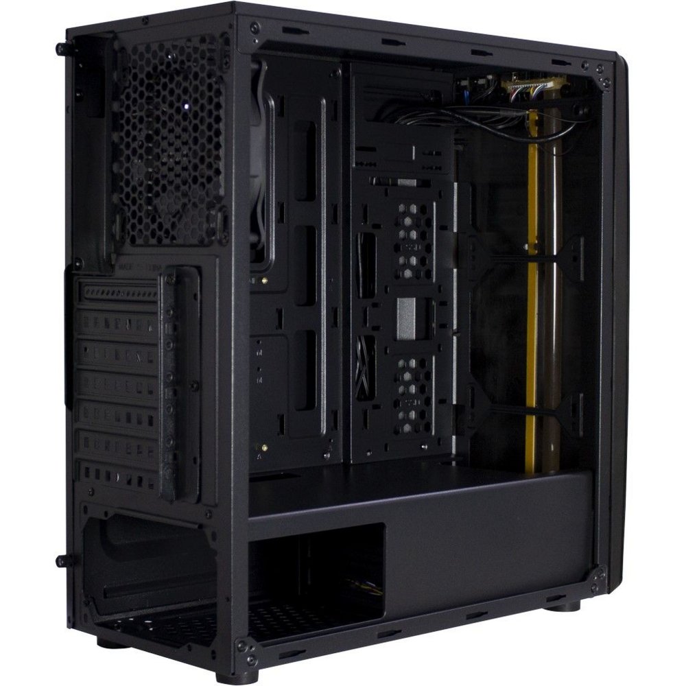 Inter-Tech Thunder Blue Light | Midi Tower Case | Zwart - Matmuis