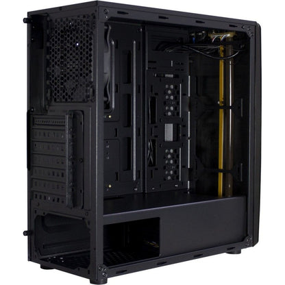 Inter-Tech Thunder Blue Light | Midi Tower Case | Zwart - Matmuis