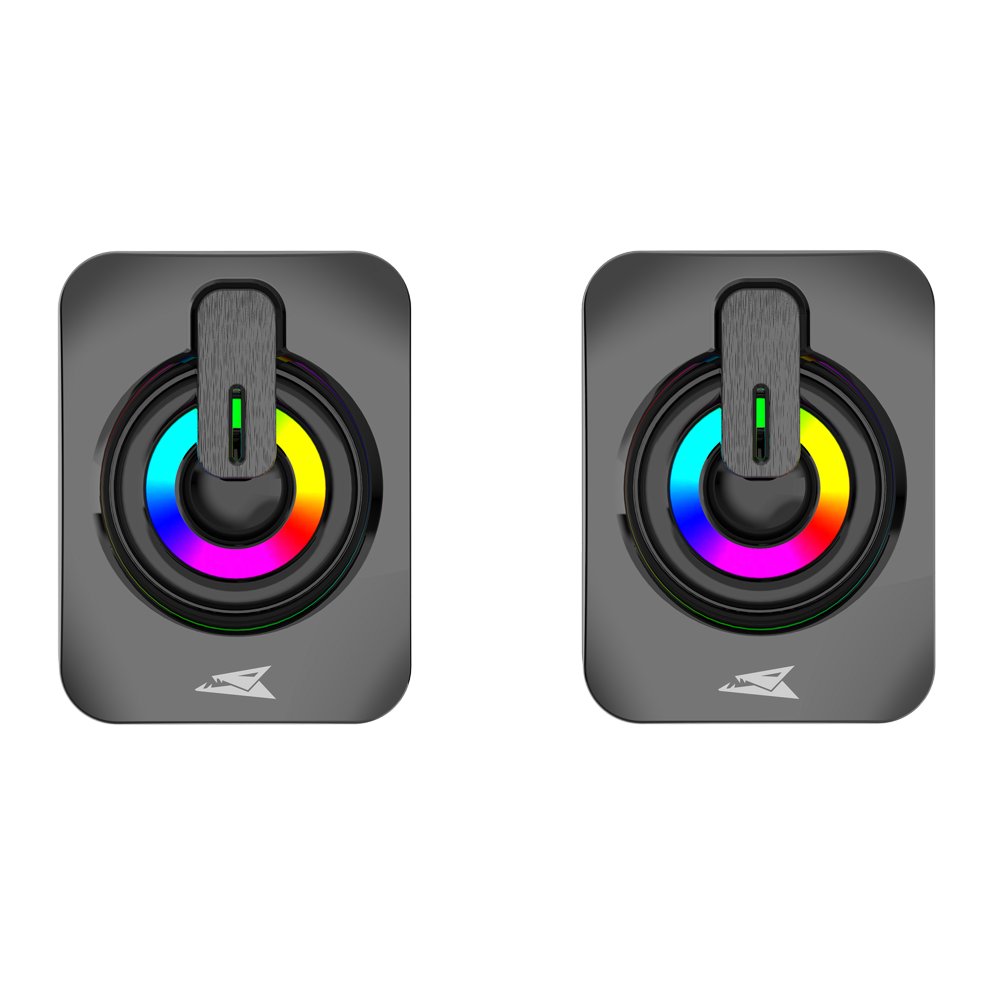 Baracuda SEASHELL Rainbow | 2.0 Stereo Luidsprekerset USB | 2x3000mW | Zwart - Matmuis