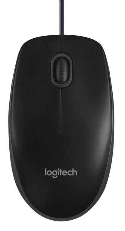 Logitech B100 | Bedrade Muis | Links- en Rechtshandig | USB-A | 800 DPI | Zwart - Matmuis - Matmuis