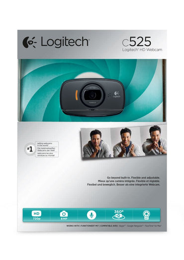 Logitech C525 webcam 8 MP 1280 x 720 Pixels USB 2.0 Zwart - Matmuis - Matmuis