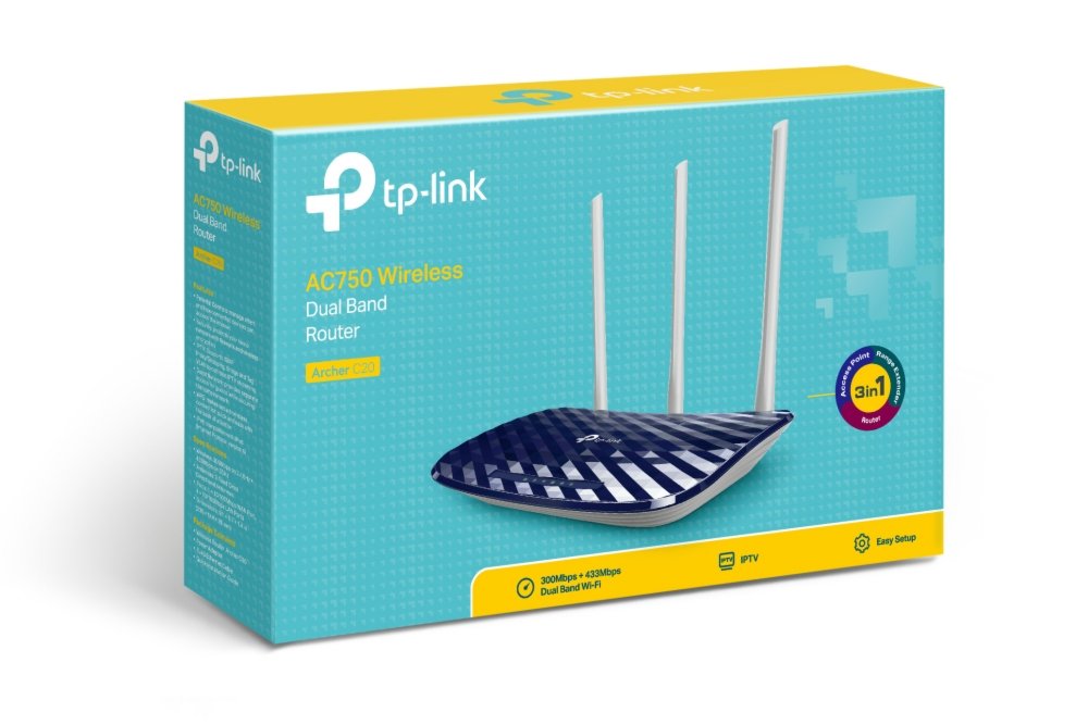 TP-Link Archer C20 | Wifi 5 Router | Dual-band (2.4 GHz / 5 GHz) | 733Mbit/s - Matmuis - Matmuis