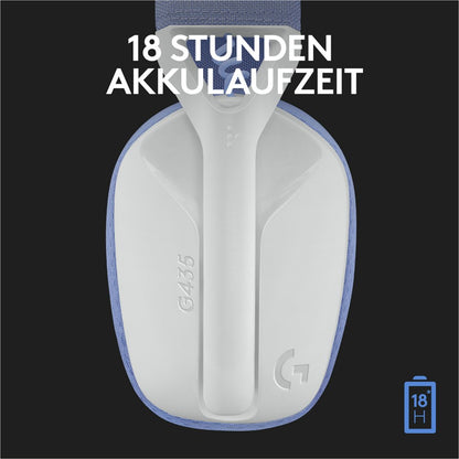 Logitech G G435 | Draadlooze Over-ear Gaming Headset | Bluetooth & USB-A Receiver | Wit/Lilac - Matmuis - Matmuis