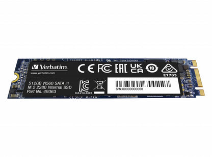 Verbatim Vi560 | 512GB SATA SSD | M.2 | 560MB/s Lezen | 520MB/s Schrijven