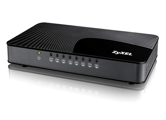 Zyxel GS-108S v2 | Unmanaged Switch | 8 Poorten | Gigabit Ethernet (10/100/1000 Mbps) | Zwart - Matmuis