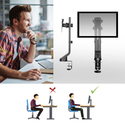 ACT AC8321 | In Hoogte Verstelbare Monitor-bureaubeugel | Tot 32" | Max 8kg | VESA 100x100 | 1 Monitor - Matmuis - Matmuis