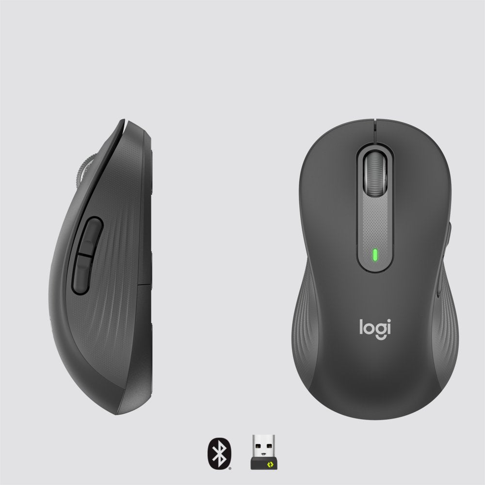 Logitech Signature M650 | Draadloze Muis | Linkshandig | RF + Bluetooth | 2000 DPI | Grafiet - Matmuis - Matmuis