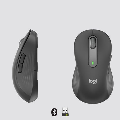 Logitech Signature M650 | Draadloze Muis | Linkshandig | RF + Bluetooth | 2000 DPI | Grafiet - Matmuis - Matmuis
