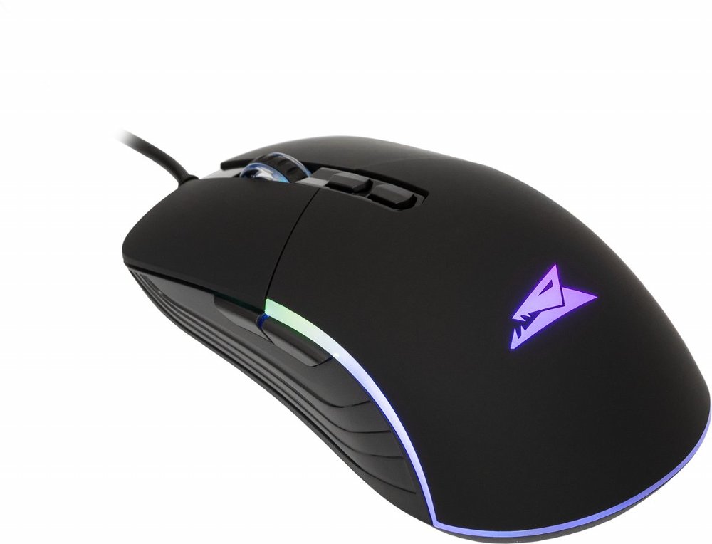 Baracuda NAUTILUS RGB | Bekabelde Gaming Muis | Rechtshandig | USB-A | 12800 DPI | Zwart - Matmuis - Matmuis