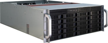 Inter-Tech IPC 4U-4420 | Server Rack Case | Zwart/Roestvrijstaal - Matmuis