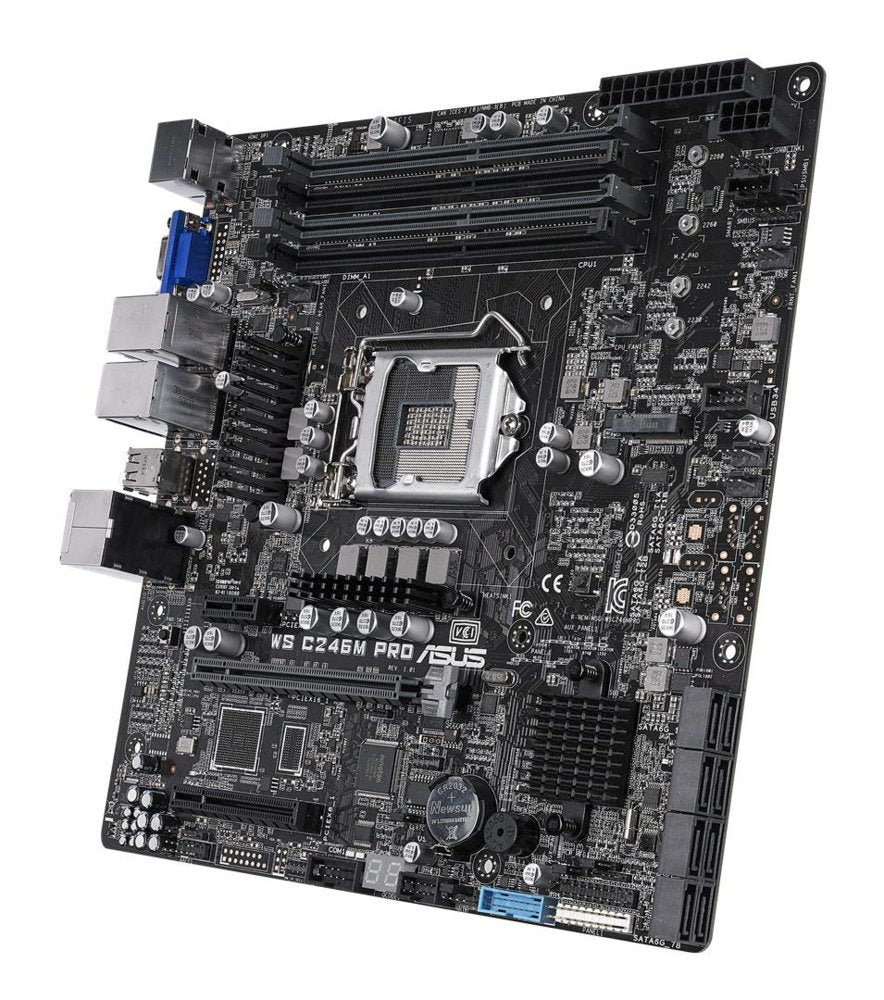 ASUS WS C246M PRO | Socket LGA 1151 | Intel C246 | 4xDDR4 | Micro-ATX | Moederbord - Matmuis - Matmuis