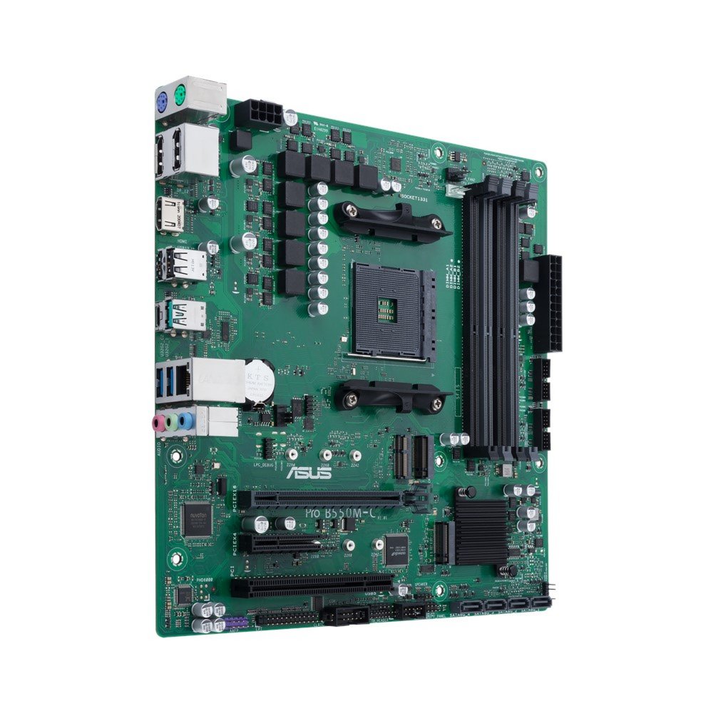 ASUS PRO B550M-C/CSM | Socket AM4 | AMD B550 | 4xDDR4 | Micro-ATX | Moederbord - Matmuis - Matmuis