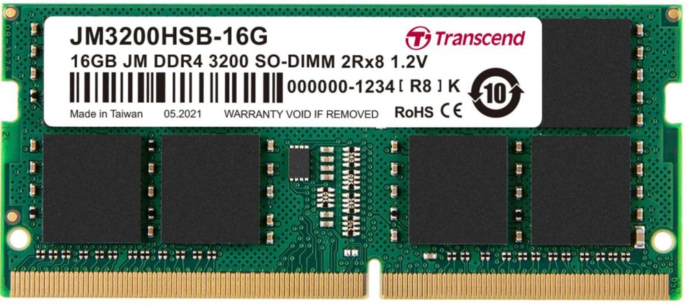 Transcend JetRam | 1x16GB DDR4 | 3200MHz | SODIMM | CL22 | Geheugenmodule | RAM - Matmuis - Matmuis