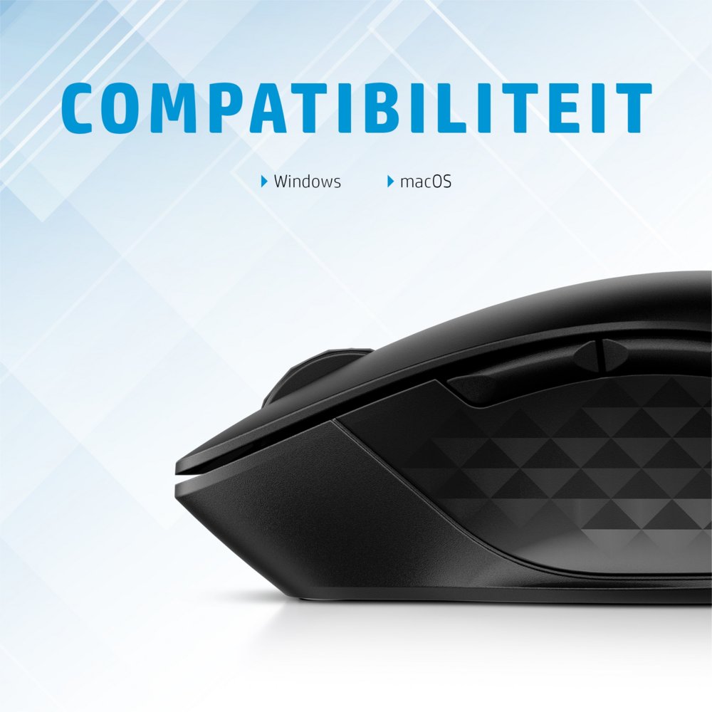 HP 430 | Multi-Device Draadloze Muis | Links- en Rechtshandig | RF + Bluetooth | 1200 DPI | Zwart - Matmuis - Matmuis