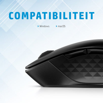 HP 430 | Multi-Device Draadloze Muis | Links- en Rechtshandig | RF + Bluetooth | 1200 DPI | Zwart - Matmuis - Matmuis