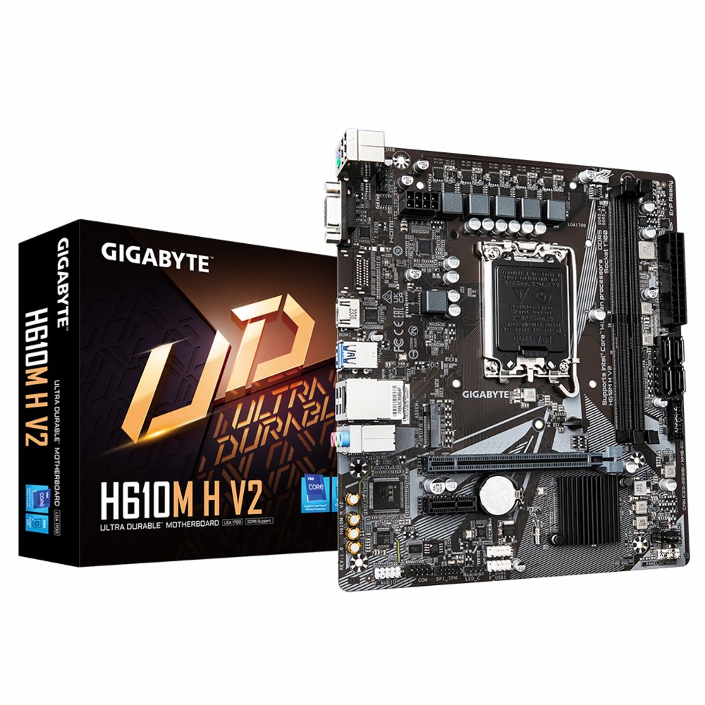 Gigabyte H610M H V2 | Socket LGA 1700 | Intel H610 | 2xDDR5 | Micro-ATX | Moederbord - Matmuis - Matmuis