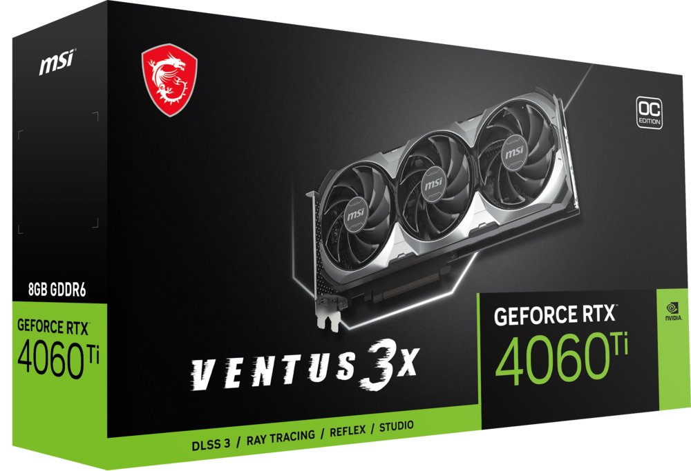 MSI GeForce RTX 4060 Ti VENTUS 3X OC | 8GB GDDR6 VRAM | Videokaart | GPU | Nvidia - Matmuis