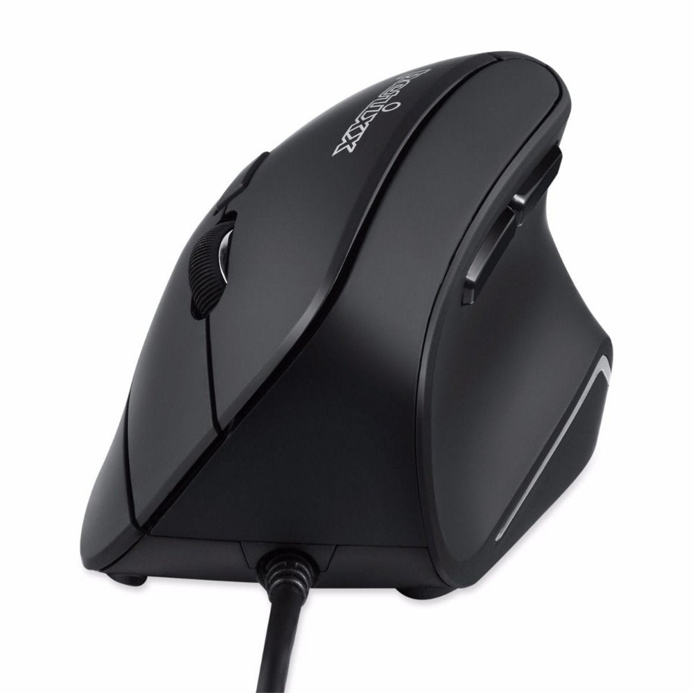 Perixx PERIMICE-515 II | Ergonomische Bedrade Muis | Rechtshandig | USB-A | 1600 DPI | Zwart - Matmuis