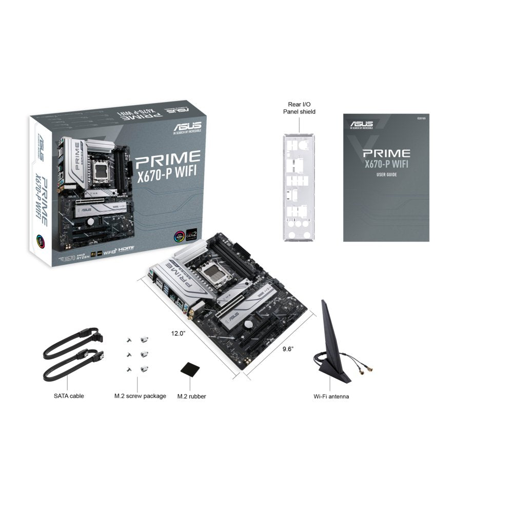 ASUS PRIME X670-P WIFI | Socket AM5 | AMD X670 | 4xDDR5 | ATX | Moederbord - Matmuis - Matmuis
