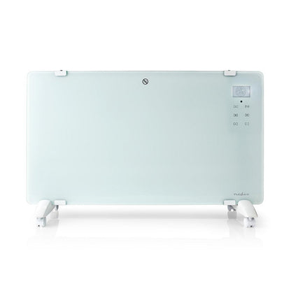 Nedis WIFIHTPL20FWT | Slimme Wi-Fi convectorkachel | 2000 W | Glazen frontpaneel | IP24 | Wit