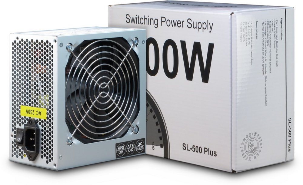 Inter-Tech SL-500 PLUS | 500 Watt ATX PSU | Power Supply | Voeding - Matmuis - Matmuis