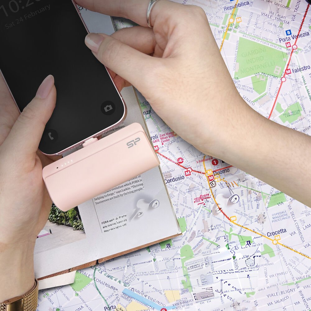 Silicon PowerPE QD50 | Powerbank | 5.000 mAh | 20W Power Delivery | USB-C | Roze - Matmuis