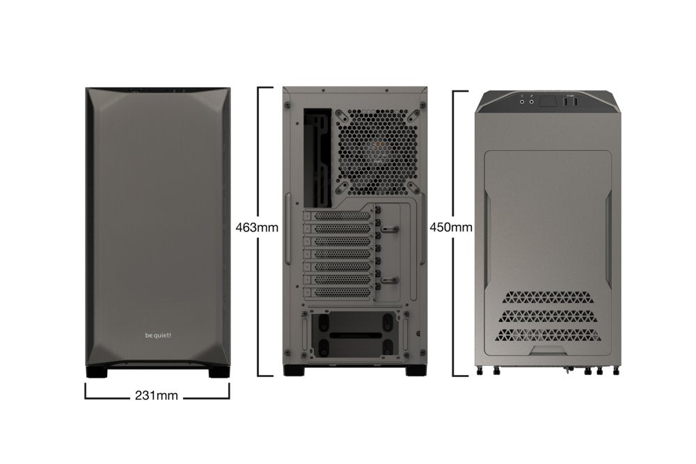 be quiet! Pure Base 500 Window Grijs | Midi Tower Behuizing - Matmuis
