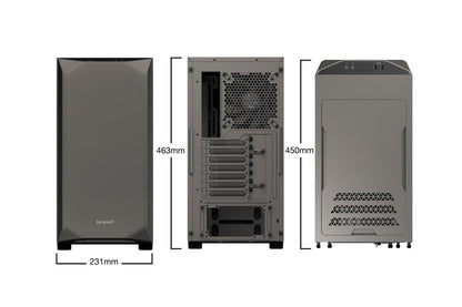 be quiet! Pure Base 500 Window Grijs | Midi Tower Behuizing - Matmuis