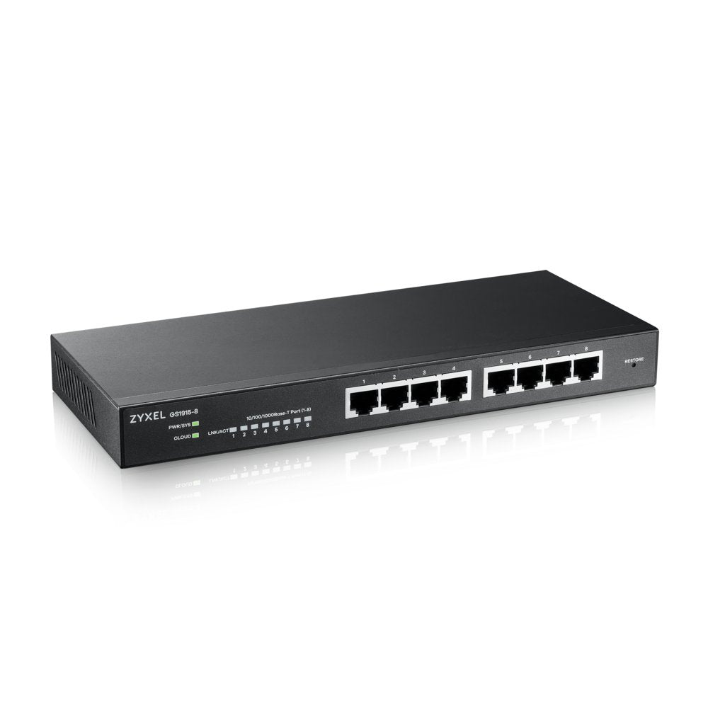 Zyxel GS1915-8 | Managed L2 Switch | 8 Poorten | Gigabit Ethernet - Matmuis