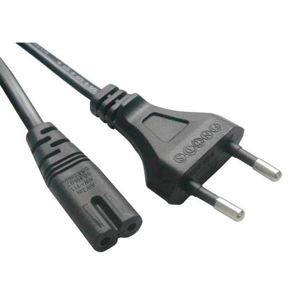 AC Voedingskabel | 2-Pin EU | 1x Euro Stekker | 1 Meter - Matmuis