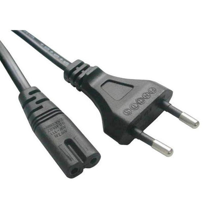 AC Voedingskabel | 2-Pin EU | 1x Euro Stekker | 1 Meter - Matmuis