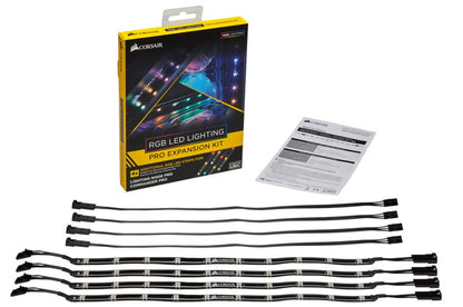 Corsair CL-8930002 | RGB LED Lighting PRO Expansion Kit | 4 Individueel Aanspreekbare LED Strips | Voor PC Behuizing - Matmuis - Matmuis