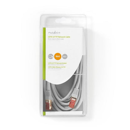 Nedis netwerkkabel | Cat6 | S/FTP (S-STP) | 5 m | Grijs | CCGB85221GY50 - Matmuis - Matmuis