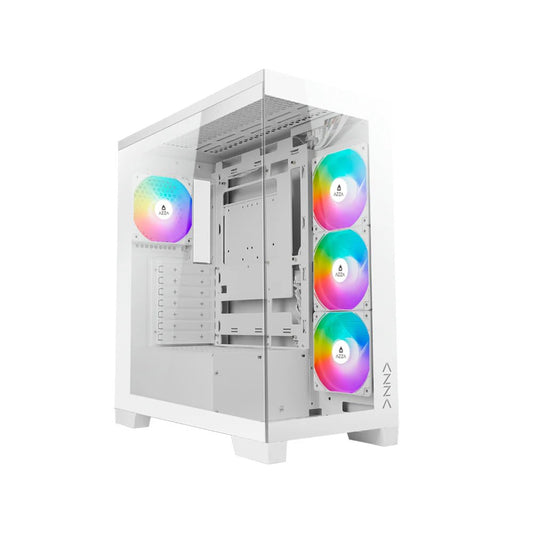 Case Azza Cove | Midi Tower | RGB | Tempered Glass | Wit