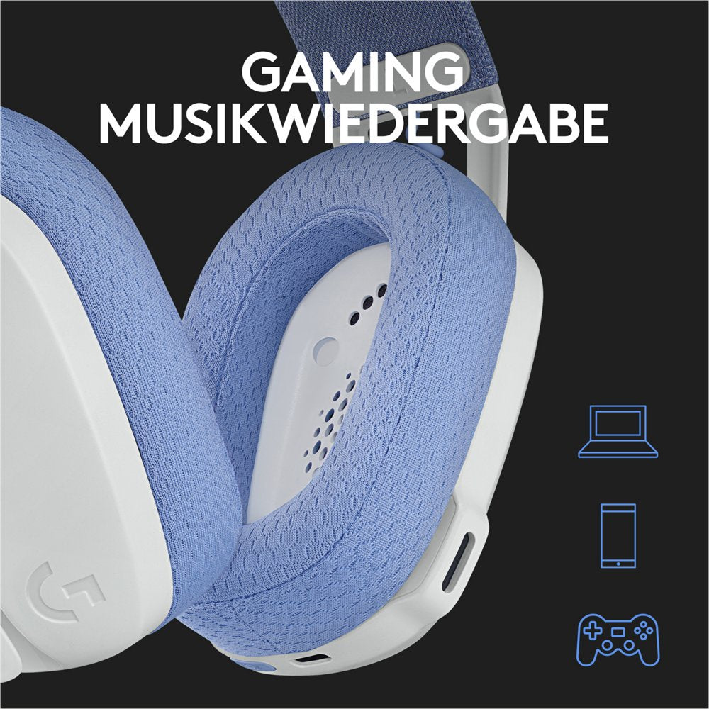 Logitech G G435 | Draadlooze Over-ear Gaming Headset | Bluetooth & USB-A Receiver | Wit/Lilac - Matmuis - Matmuis