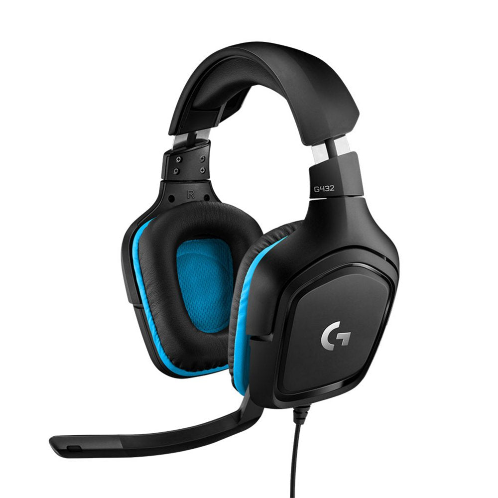 Logitech G432 | Bedrade Over-ear Gaming Headset 3.5mm Connector | 7.1 Surround | Zwart/Blauw - Matmuis - Matmuis