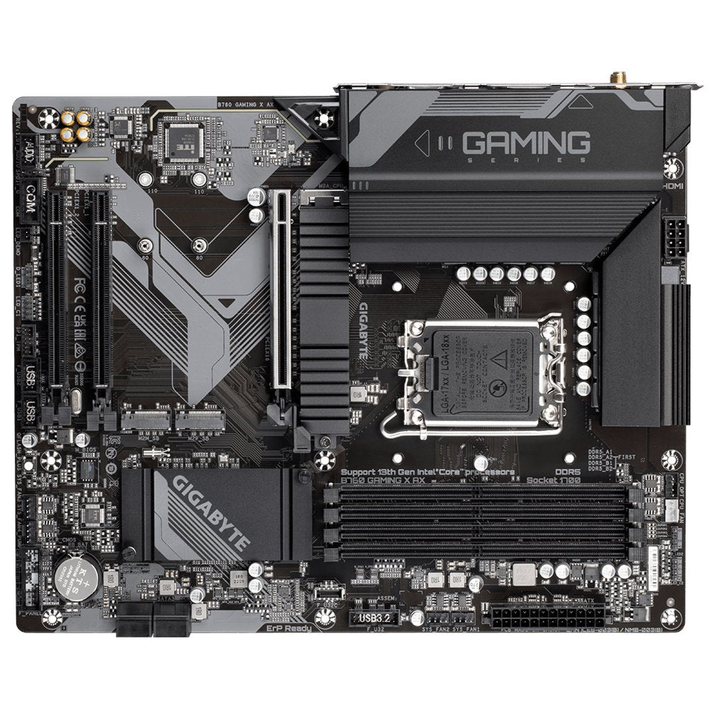 Gigabyte B760 GAMING X AX | Socket LGA 1700 | Intel B760 | 4xDDR5 | ATX | Moederbord - Matmuis - Matmuis