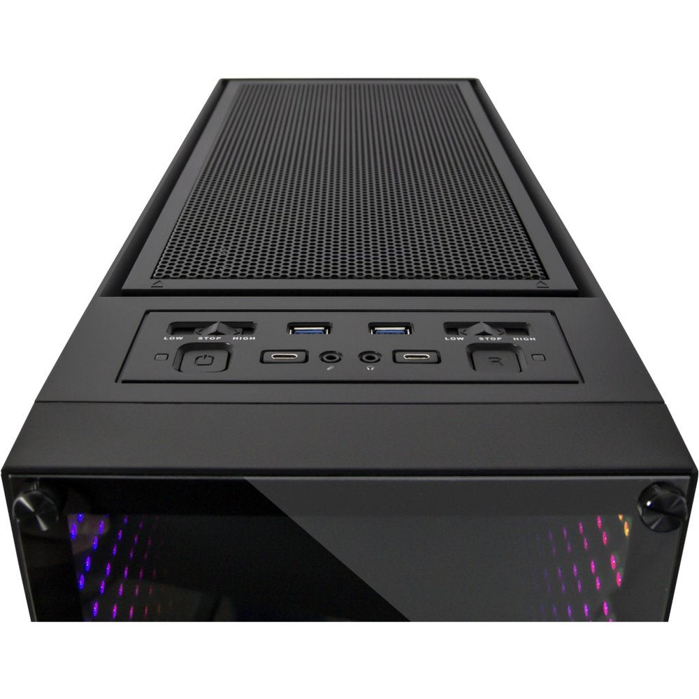 Inter-Tech X-908 Infini2 | Infinity Mirror | Tower Case | USB-C | Zwart - Matmuis