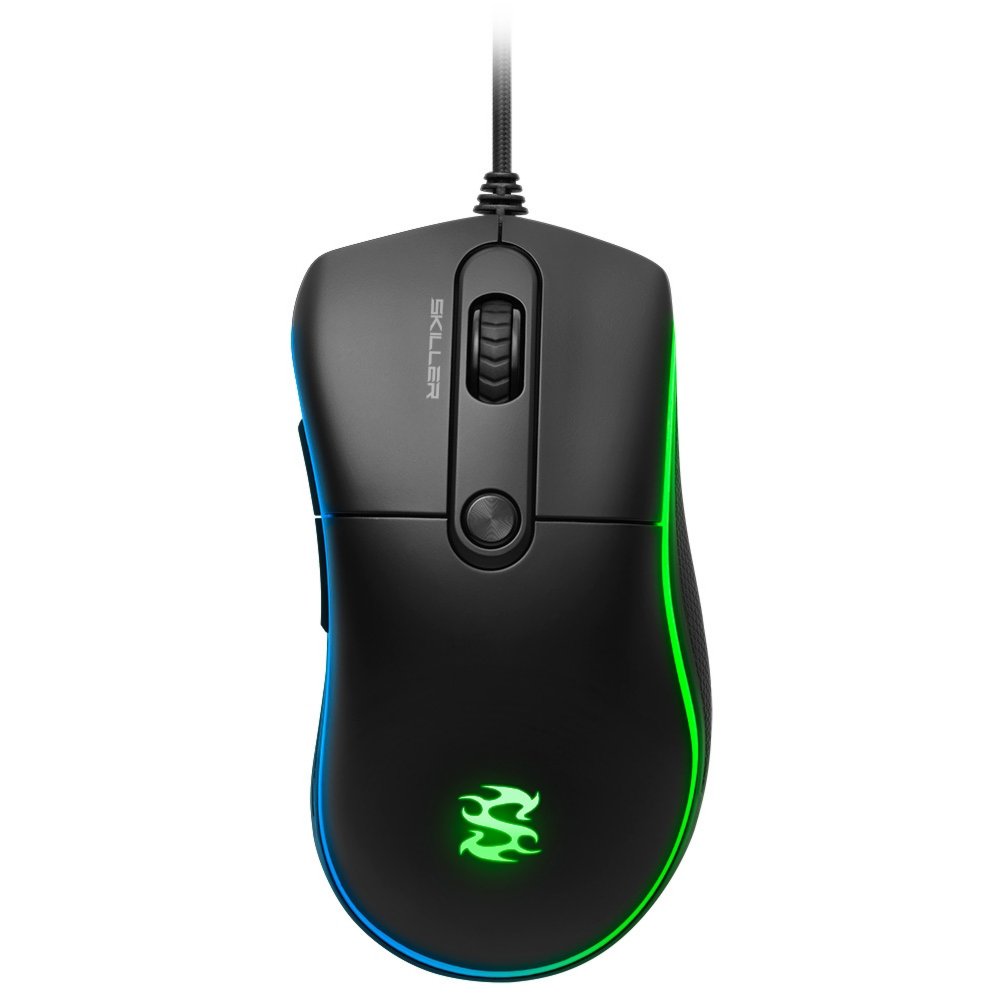 Sharkoon Skiller SGM2 | Bedrade Gaming Muis | USB-A | 6400 DPI | Zwart | RGB - Matmuis - Matmuis