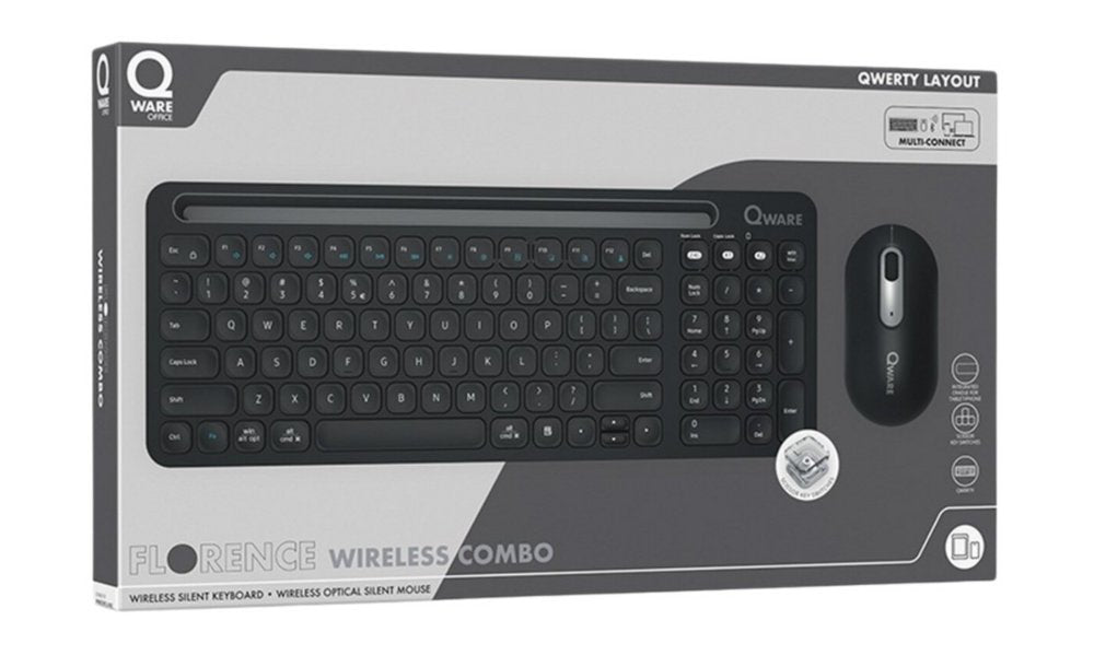 QWARE Wireless Desktop Combo Florence Zwart | Returned - Matmuis