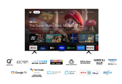 TCL 85C69B 85" | 4K Ultra HD QLED Smart TV | Google TV + Wifi | Dolby Vision | Quantum Dot met Levendige Kleuren | 60Hz - Matmuis - Matmuis