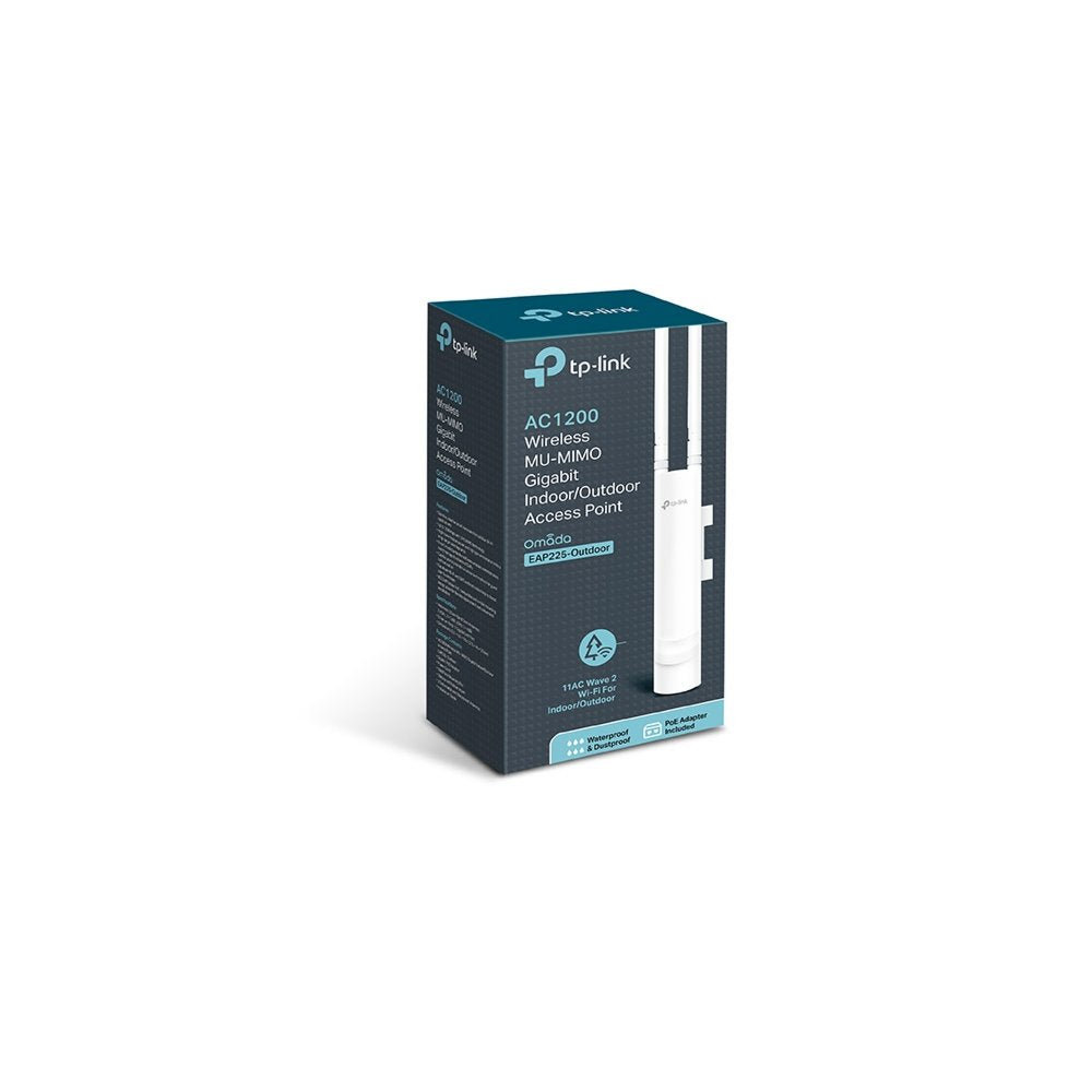 TP-Link EAP225 Outdoor | WiFi 5 Access Point | 1200 Mbit/s | PoE (met Injector) | Inclusief Montagebeugel - Matmuis - Matmuis